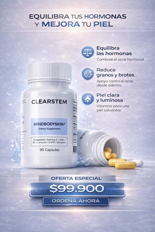 CLEARSTEM™️ – Suplemento Avanzado que Elimina el Acné Hormonal desde la Raíz y Limpia tu Piel desde Dentro